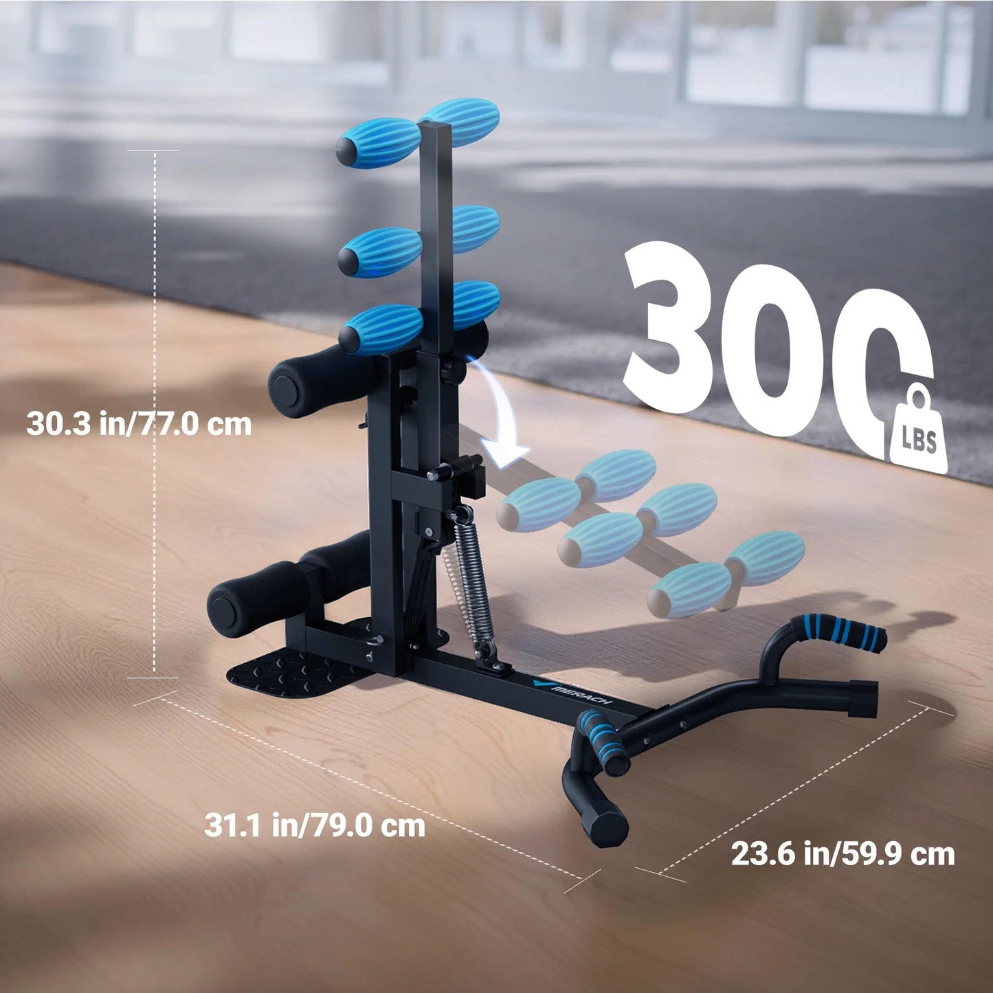 Adjustable Glutes Trainer & Deep Squat Machine - Core Leg Strengthener for Gym Workouts