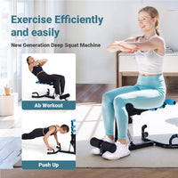 Adjustable Glutes Trainer & Deep Squat Machine - Core Leg Strengthener for Gym Workouts